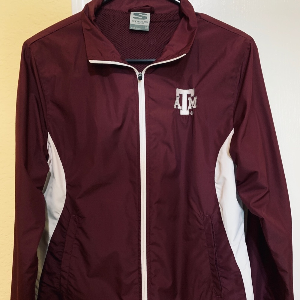 Texas A&M Stadium Athletics windbreaker.